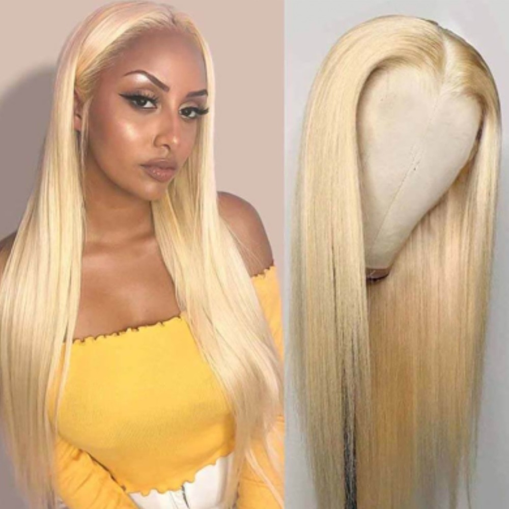 Platinum Blonde 13x4 Lace Front Wig 613 250% Density